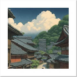 all road goes to tokyo kawase hasui style art japan Posters and Art